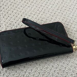 Arcadia Black Patent Leather Wallet